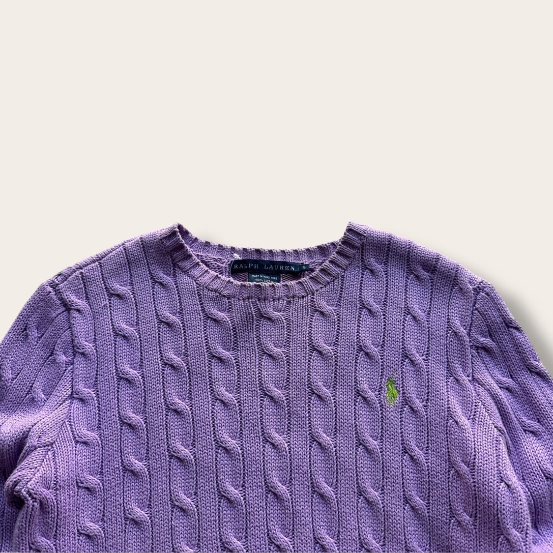 폴로 랄프로렌 연보라 케이블 니트  상품이미지2