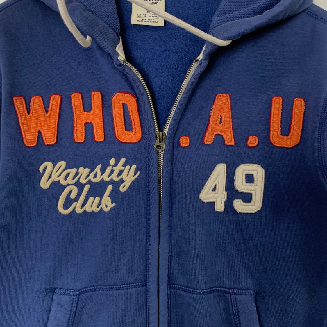 후아유 y2k 와투케 스펠아웃 후드집업 상품이미지4