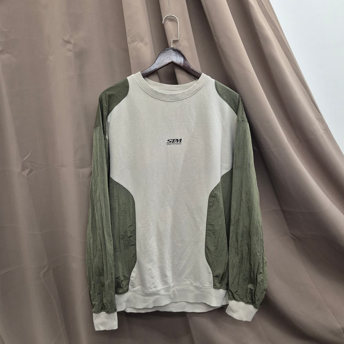 브라운브레스 STM 2TONE CREWNECK 긴팔티 XL 상품이미지1