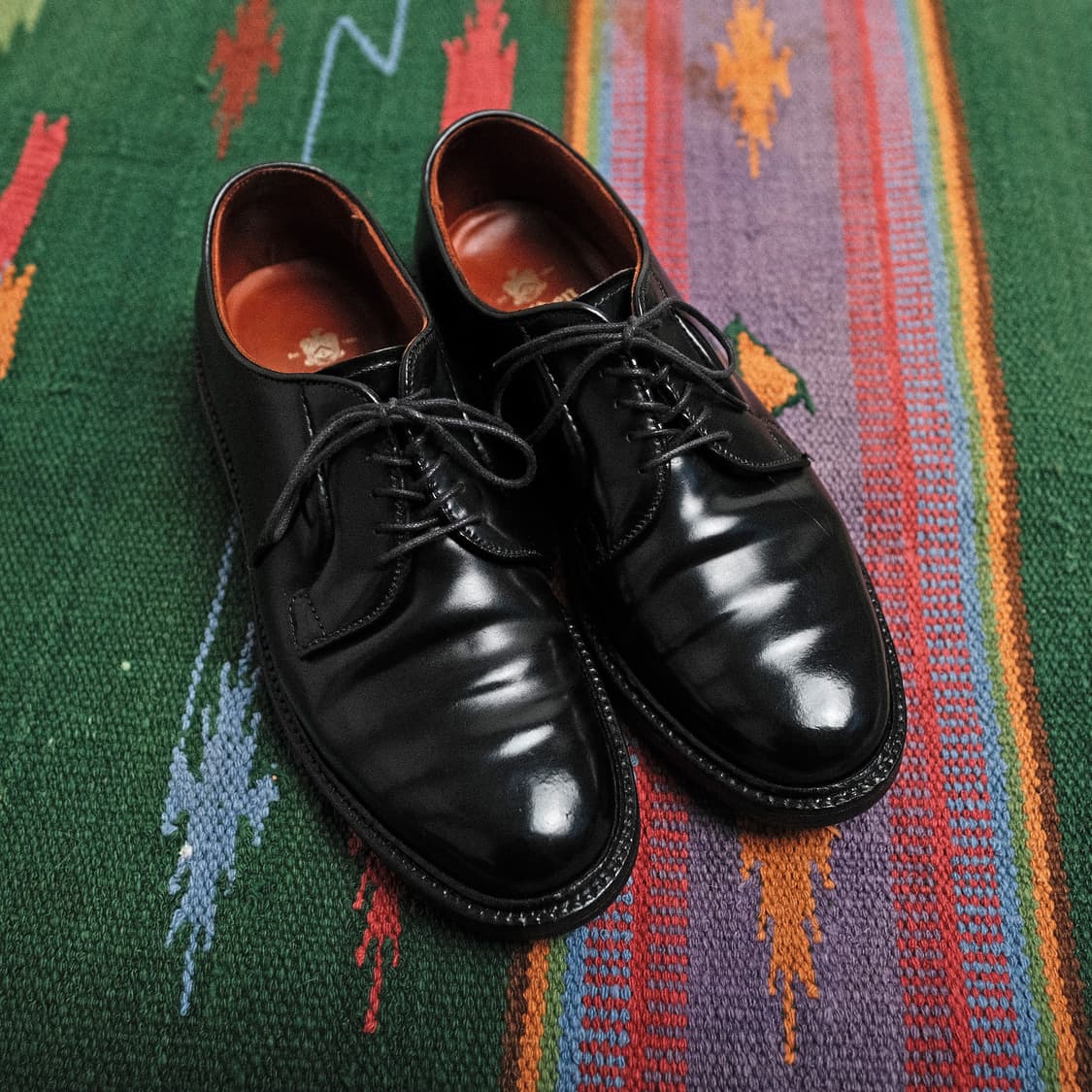 알든 9901 블랙 코토반 플레인 토 더비 5.5D/배리 라스트 상품이미지3