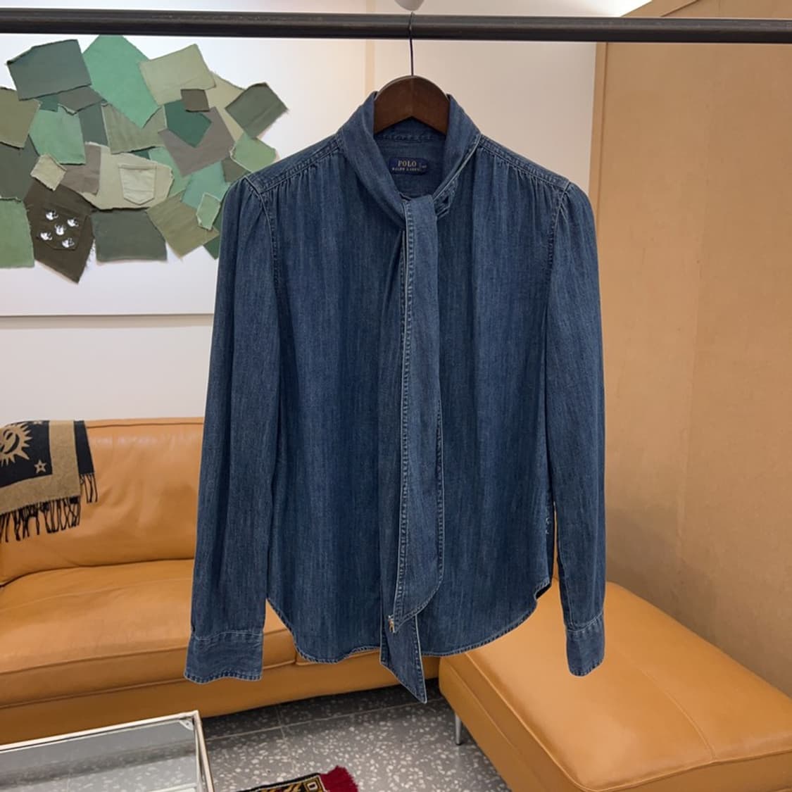 폴로 랄프로렌 캐주얼 데님 리본 셔츠 블라우스 95 C04487  상품이미지1