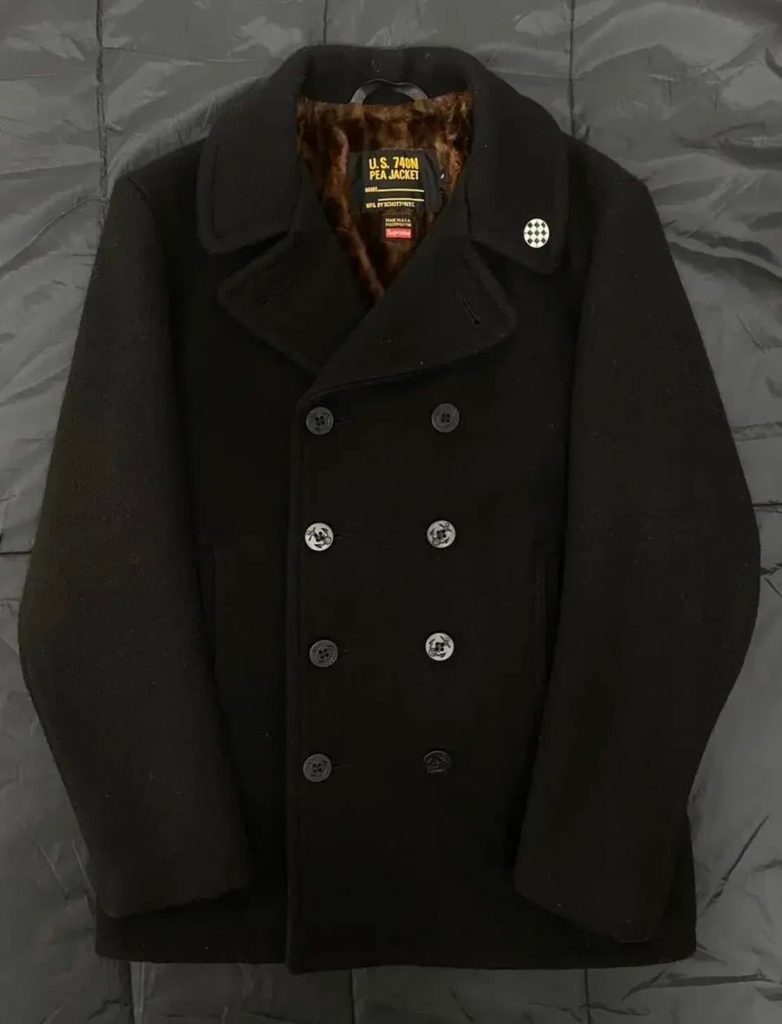 [S] 15FW 슈프림 쇼트 피코트 블랙 상품이미지4