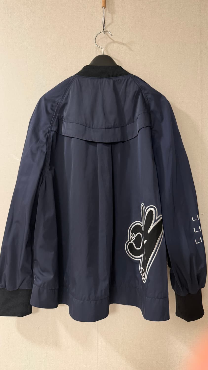 한섬 세컨플로어 봄버 블루종 항공점퍼 자켓 55-66  정가 40만원대 상품이미지7