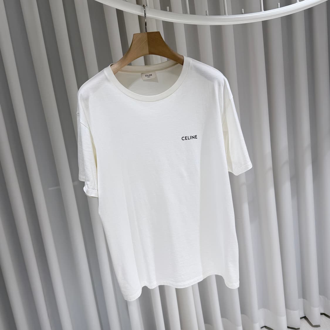 (A+/M) / 셀린느 로고 코튼 크루넥 반팔 화이트 상품이미지3