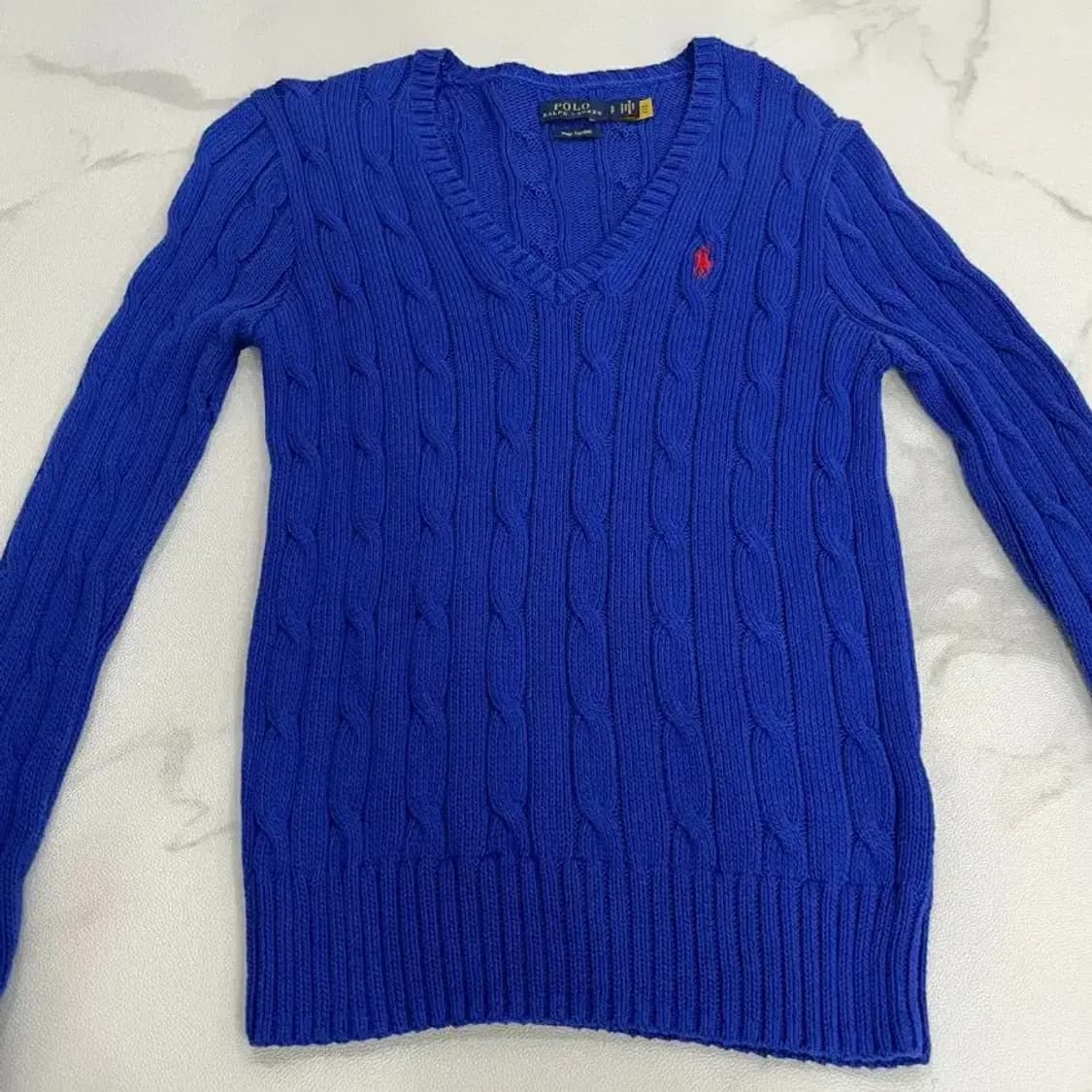[정품] 폴로 랄프로렌 피마코튼 케이블 브이넥 니트 44~55 상품이미지3