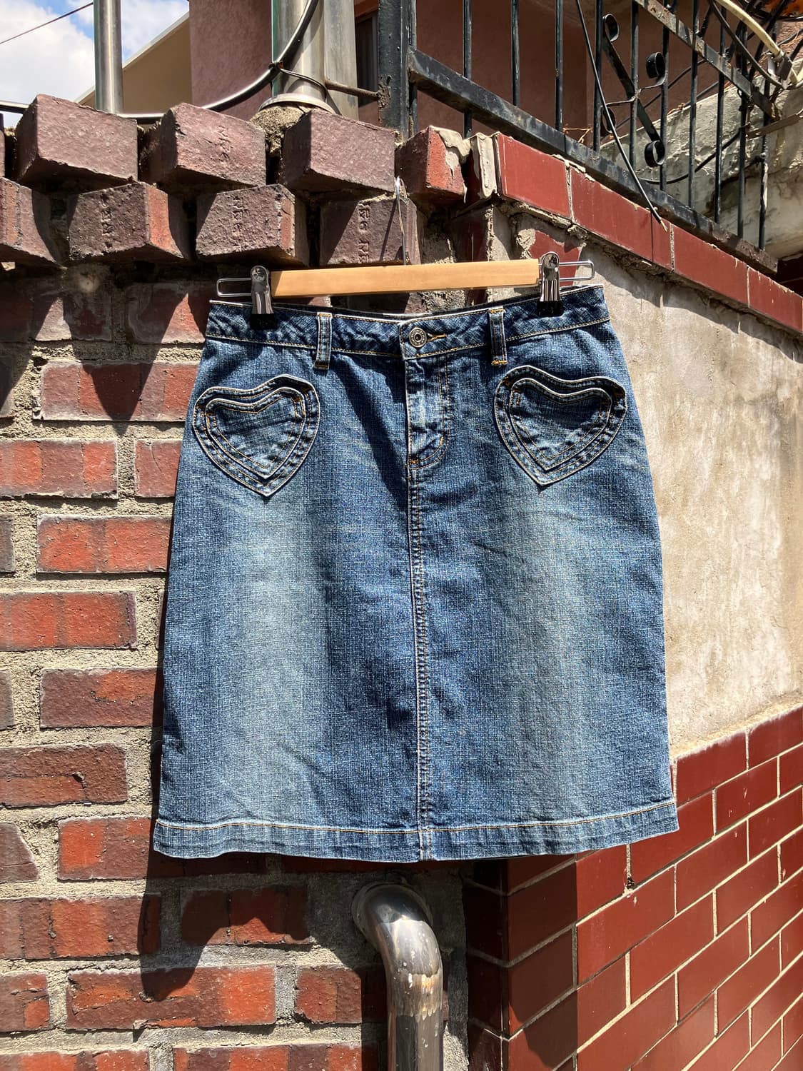 Zana-Di 하트 포켓 데님 미니스커트 28 상품이미지6