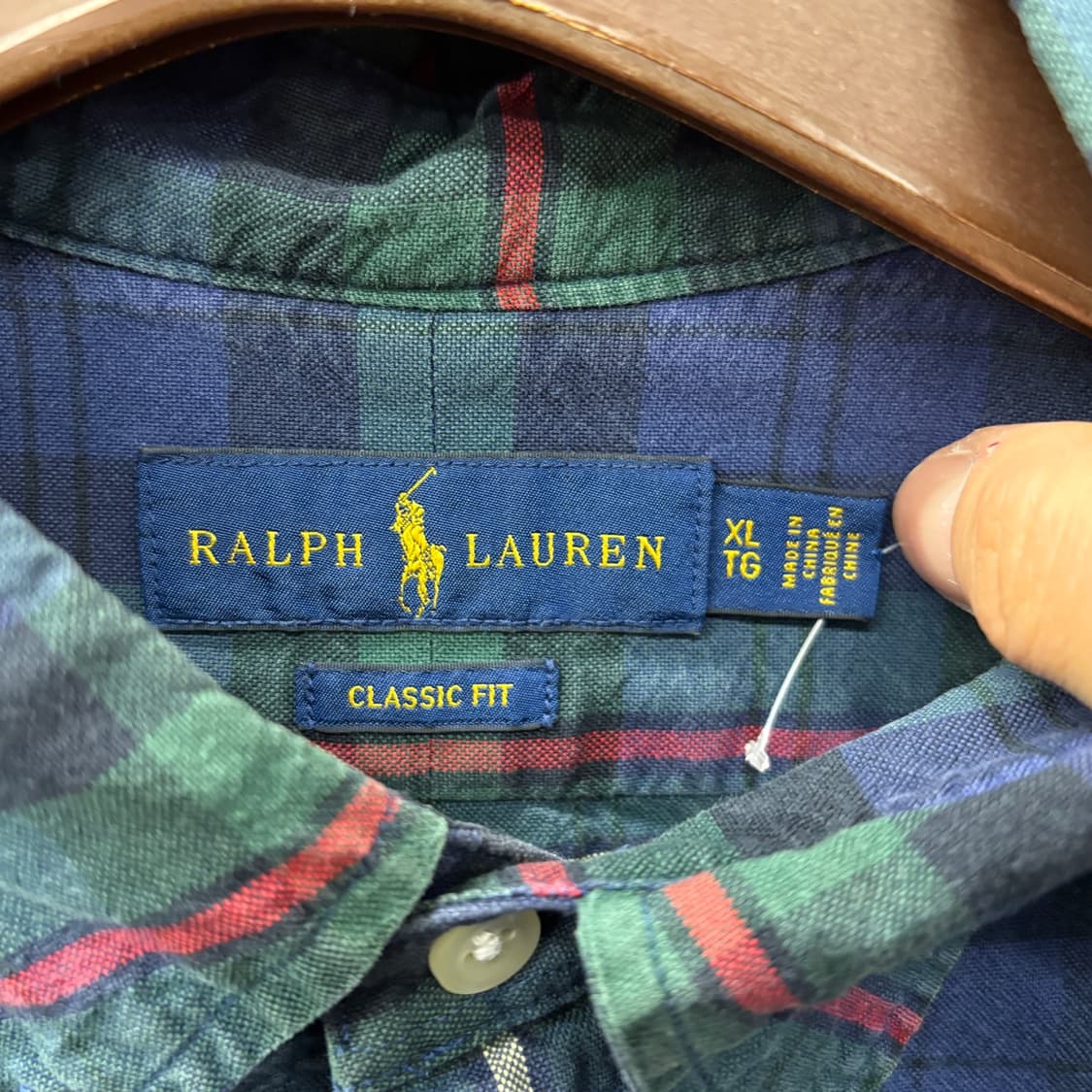 폴로 신형라벨 클래식핏 로고포켓 타탄체크 옥스포드 셔츠 N333 상품이미지8