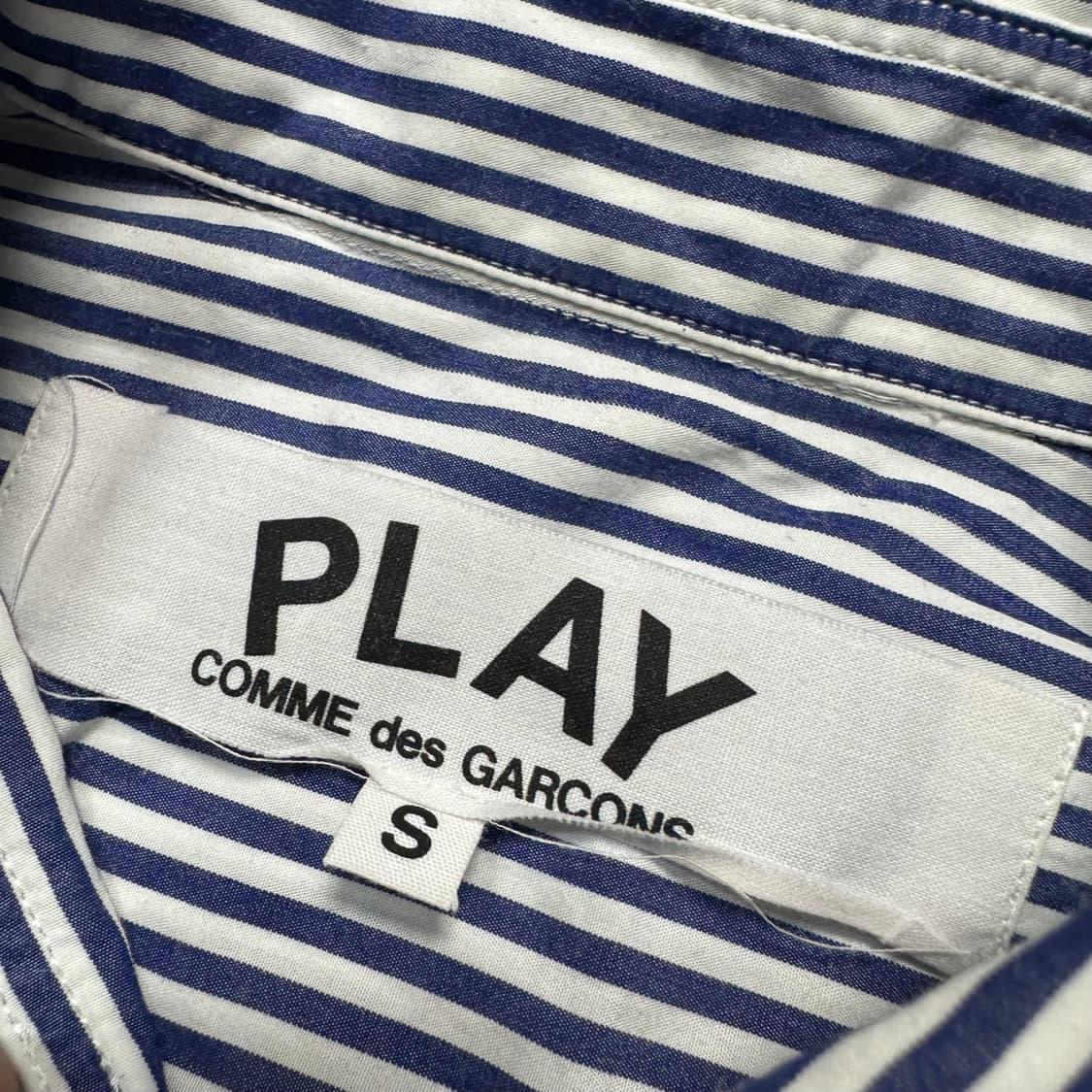 Name : 꼼데가르송 시그니처 블랙와펜 스트라이프 셔츠 :)  상품이미지5