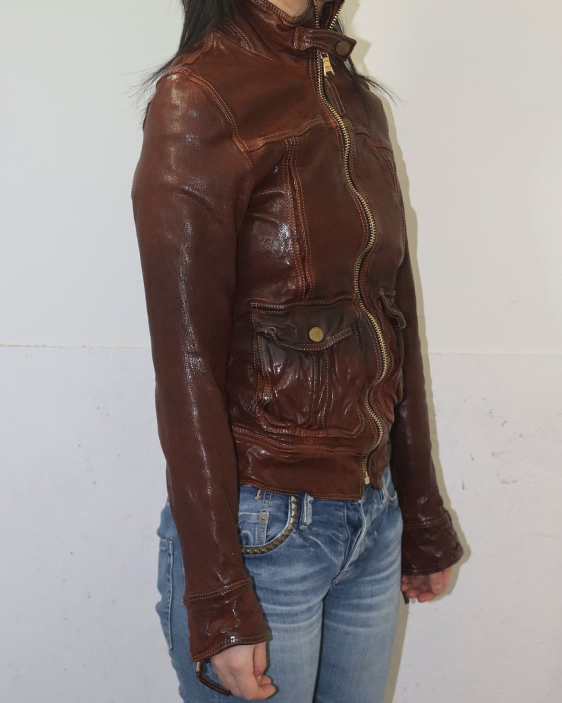 돌체앤가바나 버팔로 레더 모토 자켓 상품이미지3