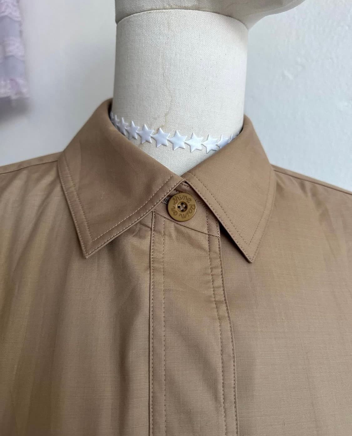 SANYO vintage brown cotton trench coat 상품이미지2