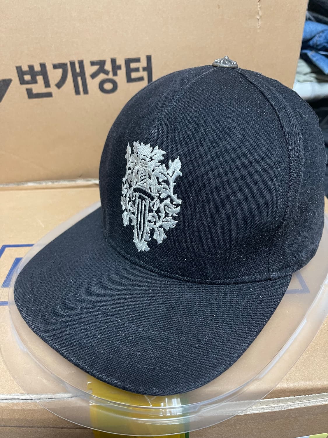 크롬 하트 단검 로고 블랙 캡 상품이미지1