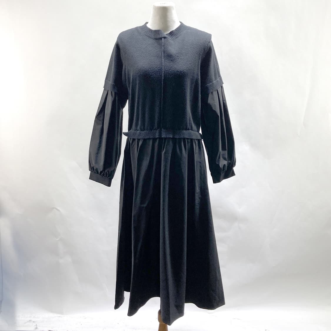 니트 바스락 롱원피스 블랙 55-66  상품이미지1