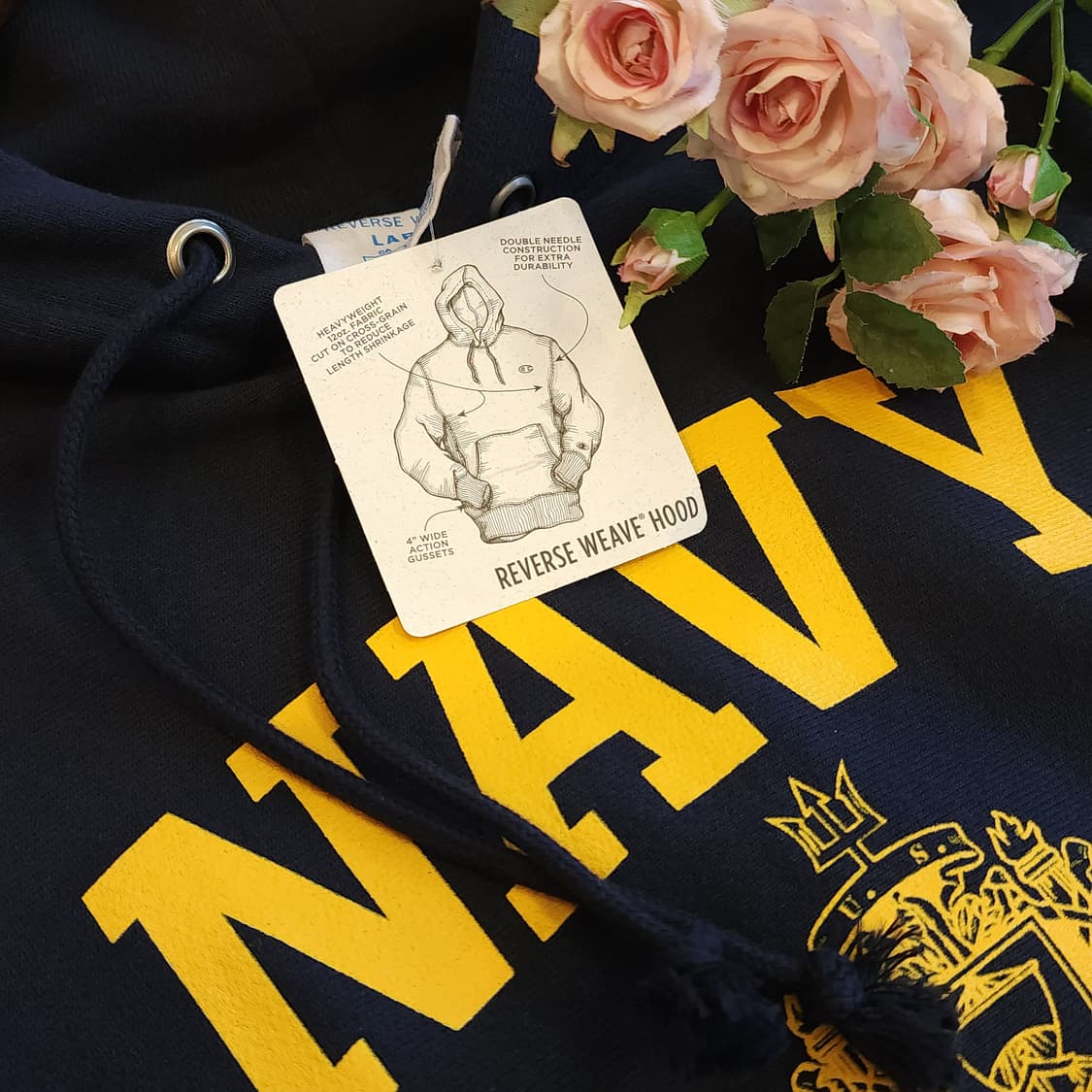 챔피온 리버스위브 후드 미 해군사관학교 L 상품이미지10