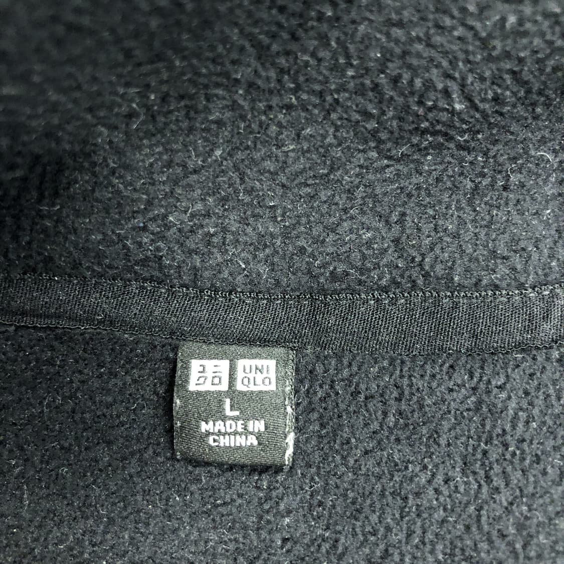 유니클로 블랙 플리스 후드점퍼 L  상품이미지5