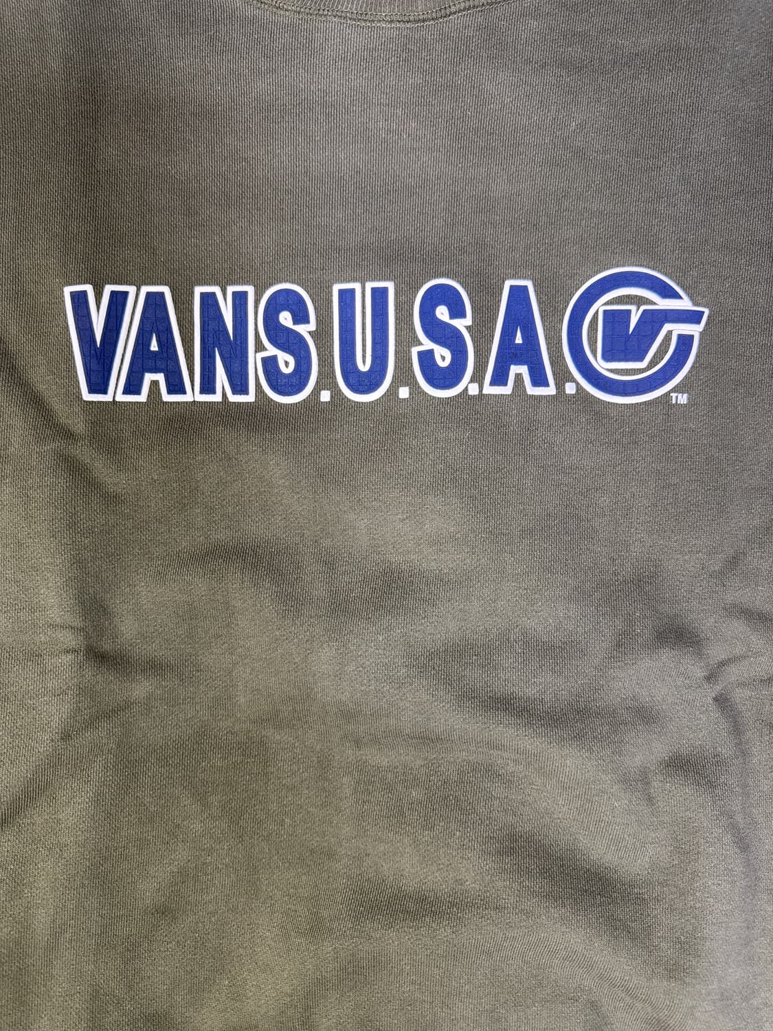 빈티지 90s 반스 VANS USA 스웻셔츠 맨투맨 올리브 L 상품이미지2