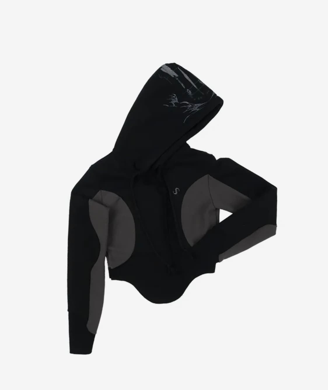 오호스 커브 그래픽 후드 블랙 상품이미지1