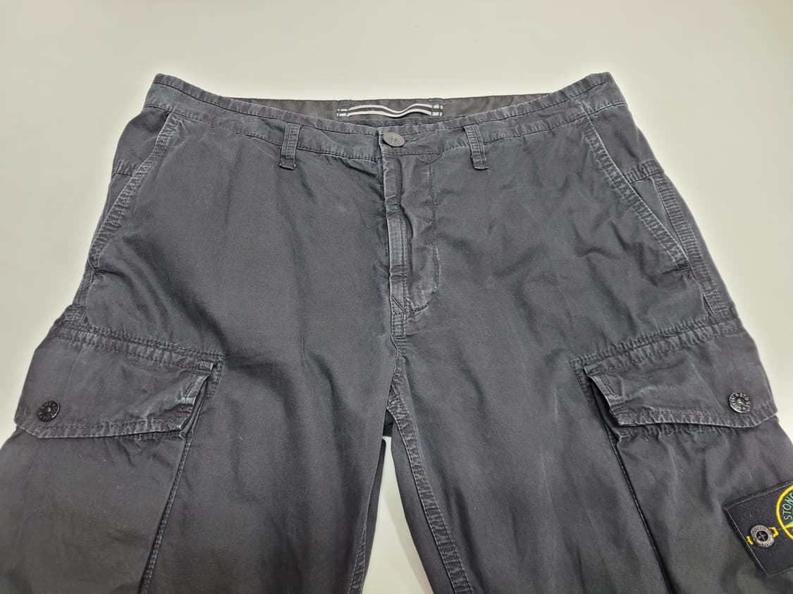 스톤아일랜드 21SS 로고 패치 와펜 카고 팬츠 / 남 84 매장판 블랙 상품이미지3