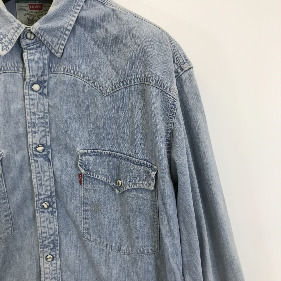 리바이스 90s 웨스턴 데님셔츠 유럽판 [해외L] 상품이미지2