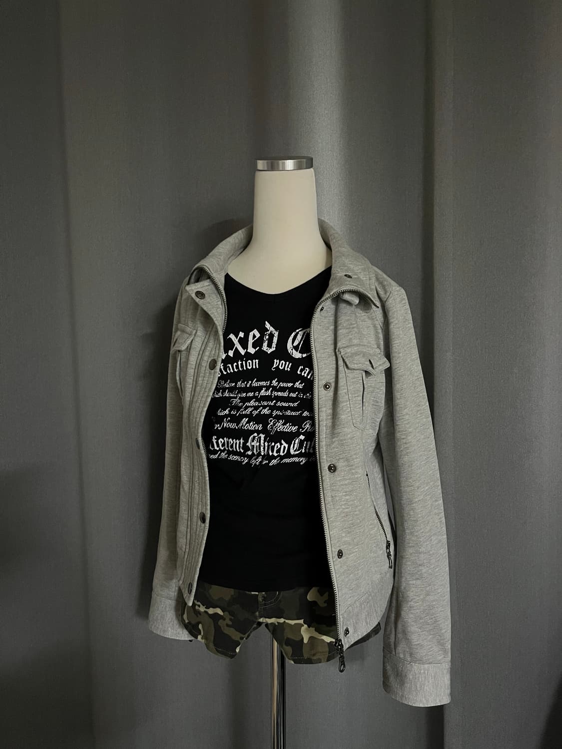 y2k롱슬리브 카모세트 상품이미지1