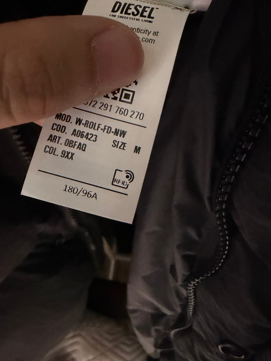 디젤 롤프 패딩 M사이즈 상품이미지5