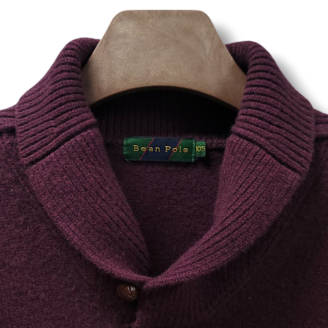 [105] 빈폴 버건티 숄카라 클래식 빈티지 모 니트 상품이미지8