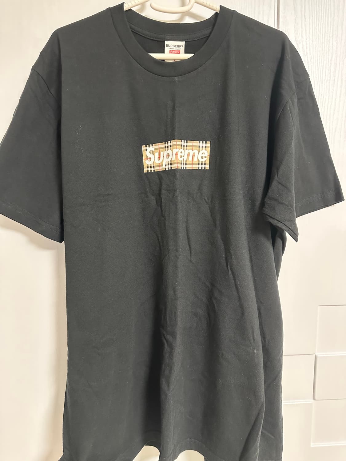 슈프림 버버리 박스로고 티셔츠 L 상품이미지1
