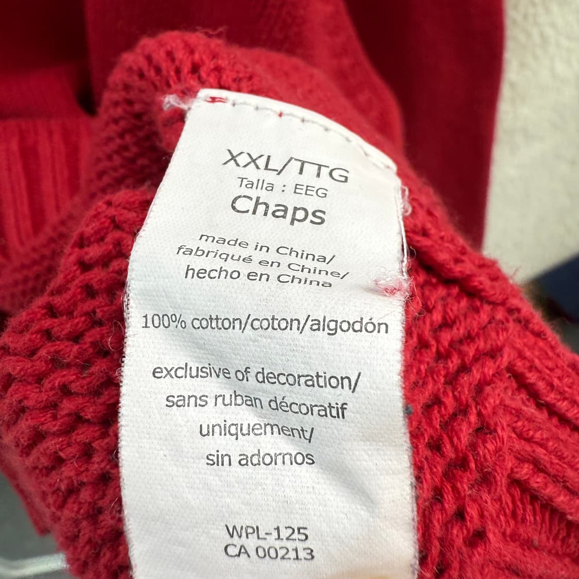 [XXL] 챕스 레드 니트 반집업 상품이미지6