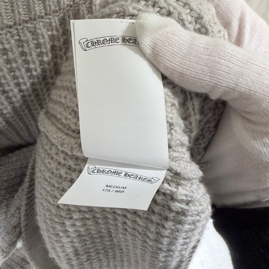 M / 크롬하츠 가죽 크로스패치 캐시미어 니트 상품이미지5