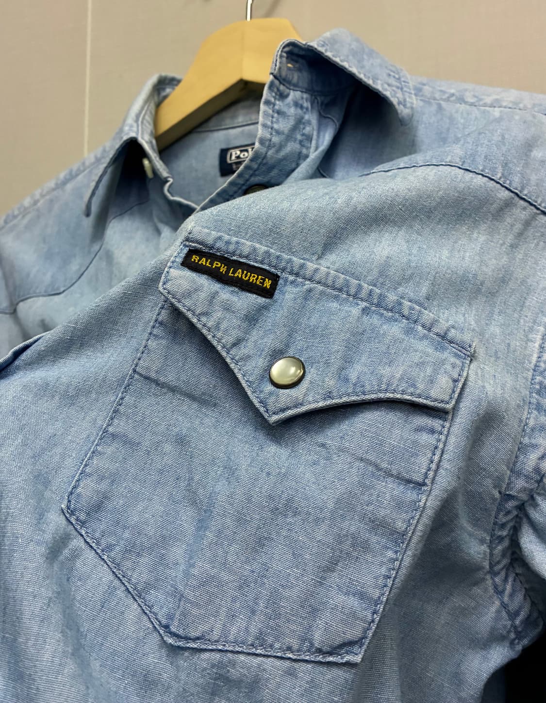 (M/97)POLO 폴로랄프로렌 포켓 데님 웨스턴셔츠 데님셔츠 상품이미지5