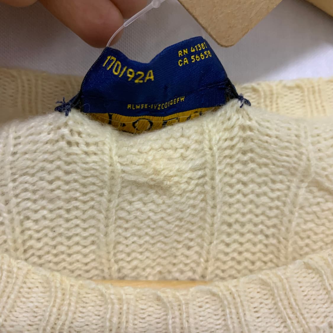 폴로 랄프로렌 빈티지 아이보리 케이블 니트 꽈배기 스웨터 여성 상품이미지7