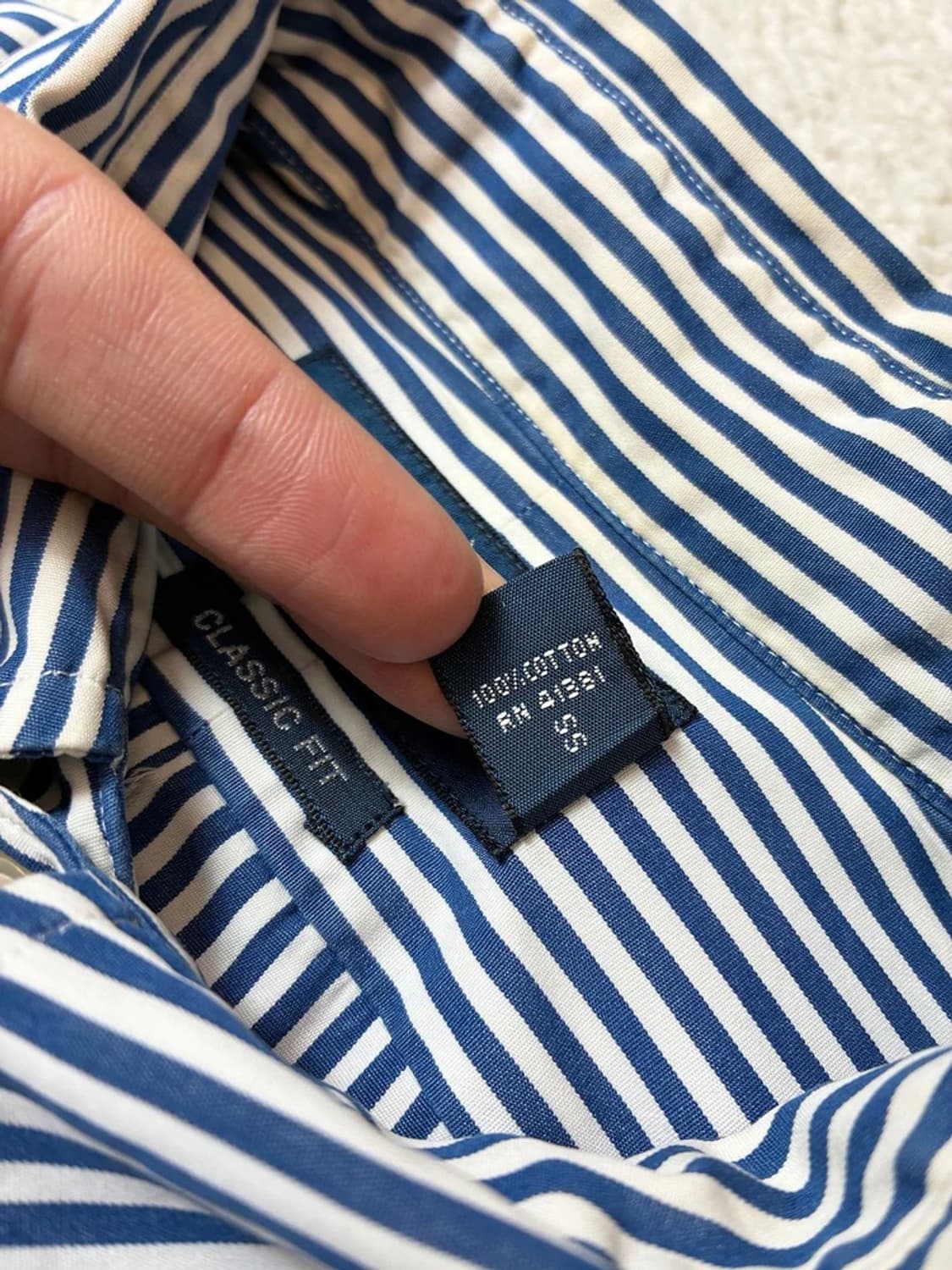 폴로 랄프로렌 시티보이룩 스트라이프 포니 로고 셔츠 PN7451 상품이미지8