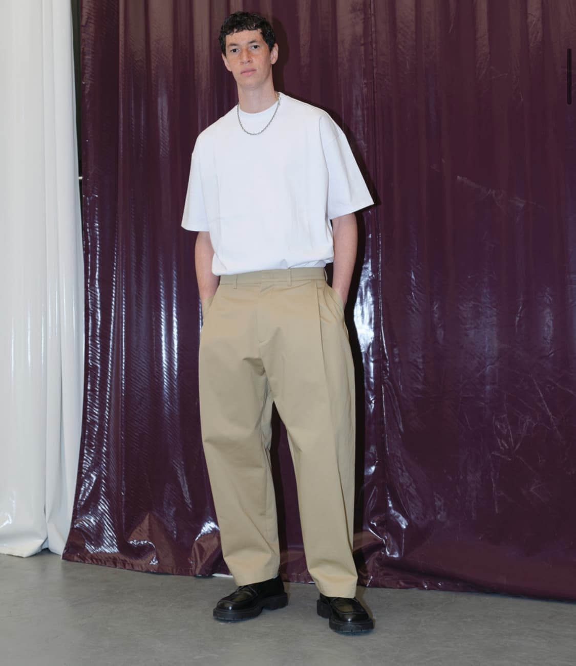 [M] 이에이 IEY RID PANTS Beige 상품이미지7