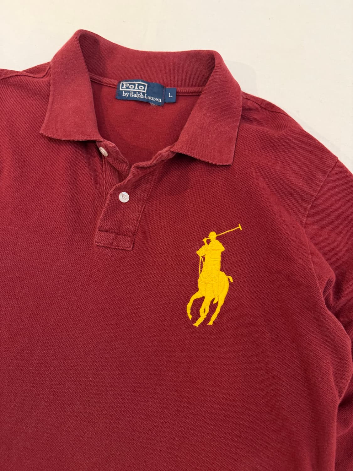 폴로 랄프로렌 빅포니 치프키프 롱슬리브 카라티 버건디 상품이미지2