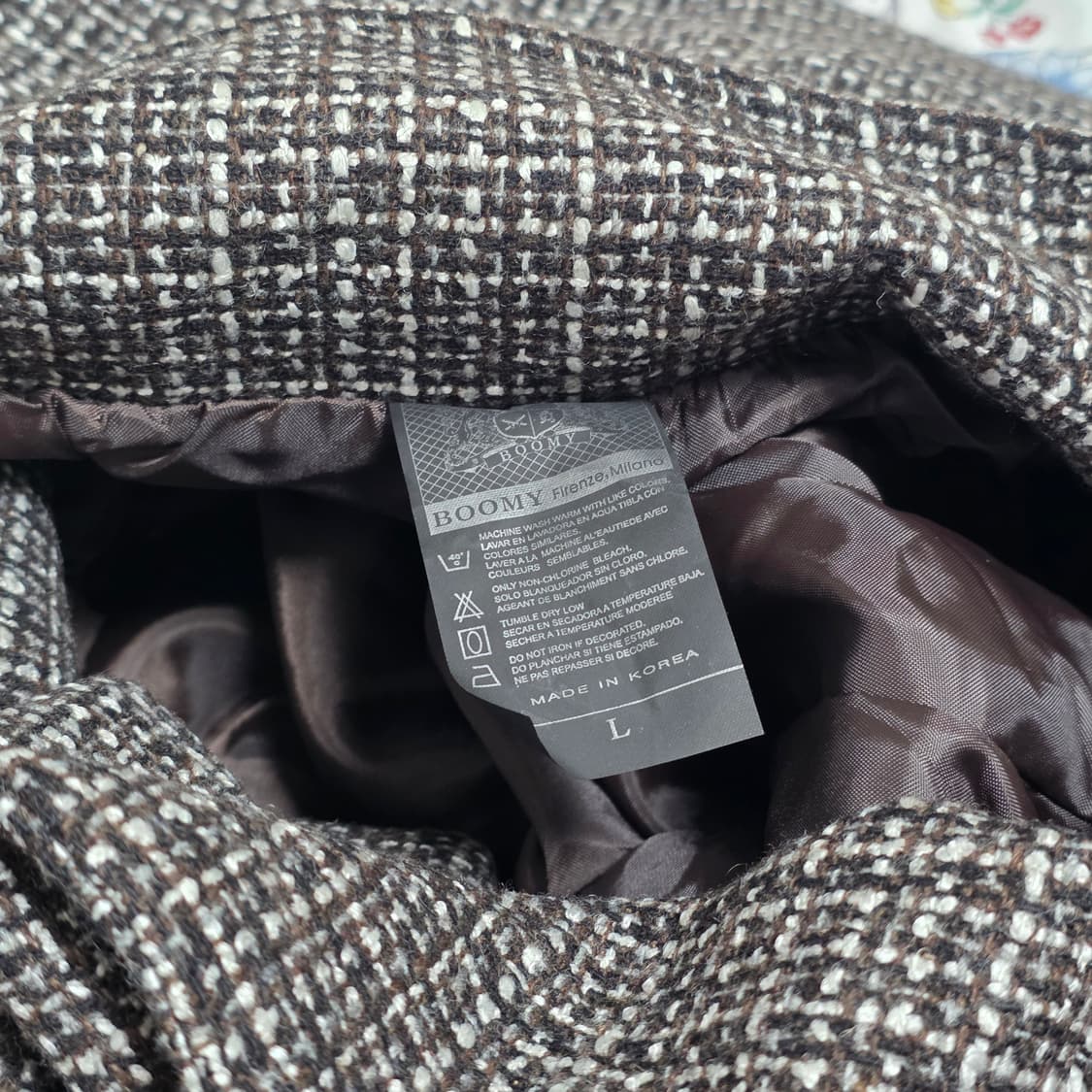 빈티지)모리걸st 라떼오네히메갸루 y2k 트위드 벨트 더블버튼 코트 상품이미지5