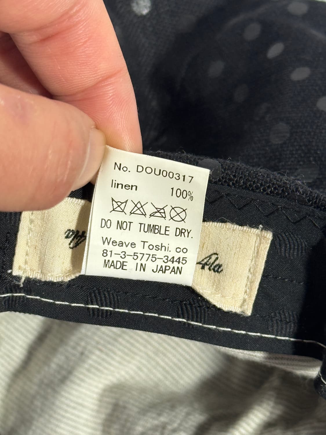 Ca4la 도트 패턴 린넨 캐스캣 상품이미지7