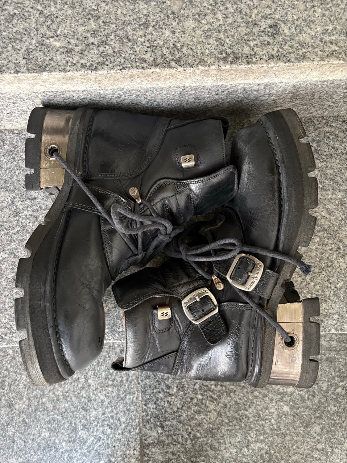 90s 빈티지 뉴락 부츠 NEW ROCK Steel Heel Boots 상품이미지3
