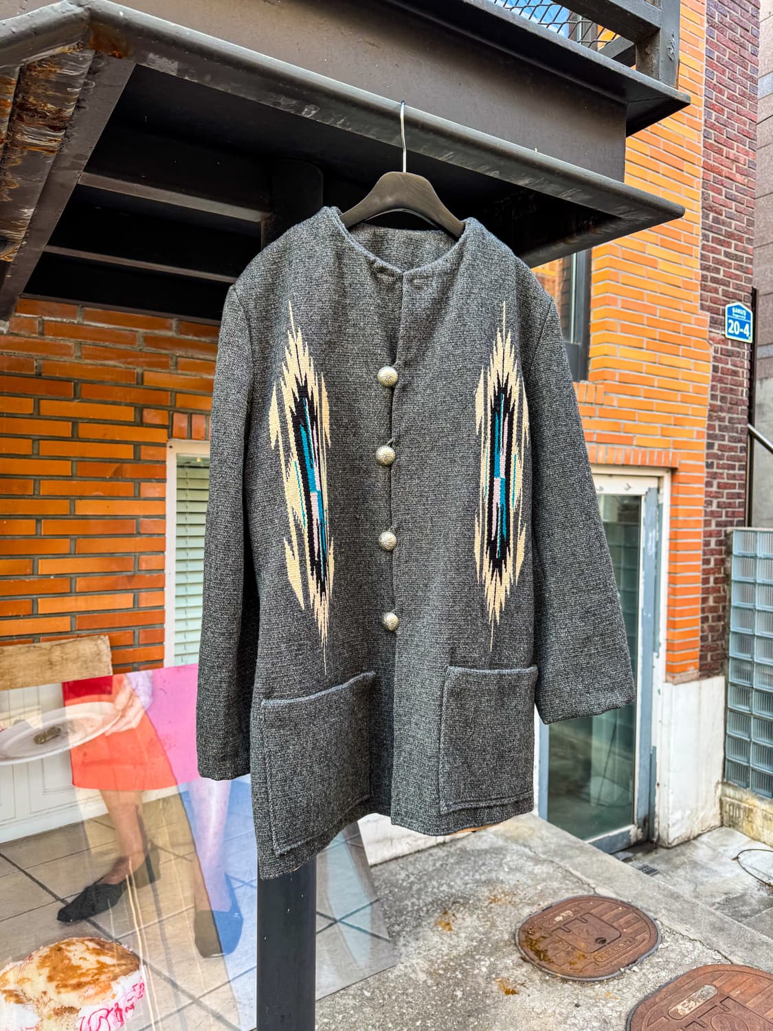 Navajo Blanket Pattern Wool Jacket 상품이미지1