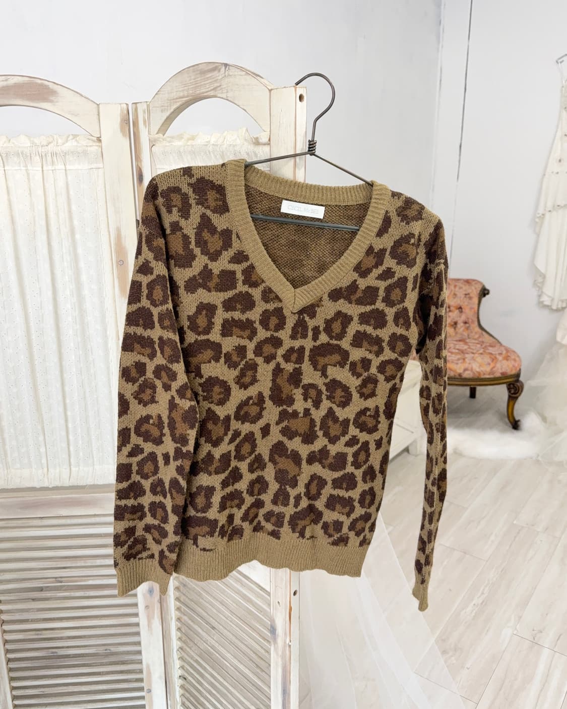 Cecil McBee Leopard Pattern Knit Top 상품이미지5