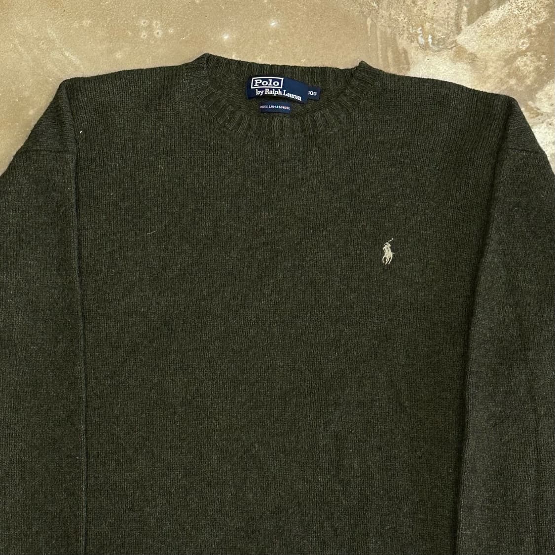 100 폴로랄프로렌 카키 램스울 니트 상품이미지1