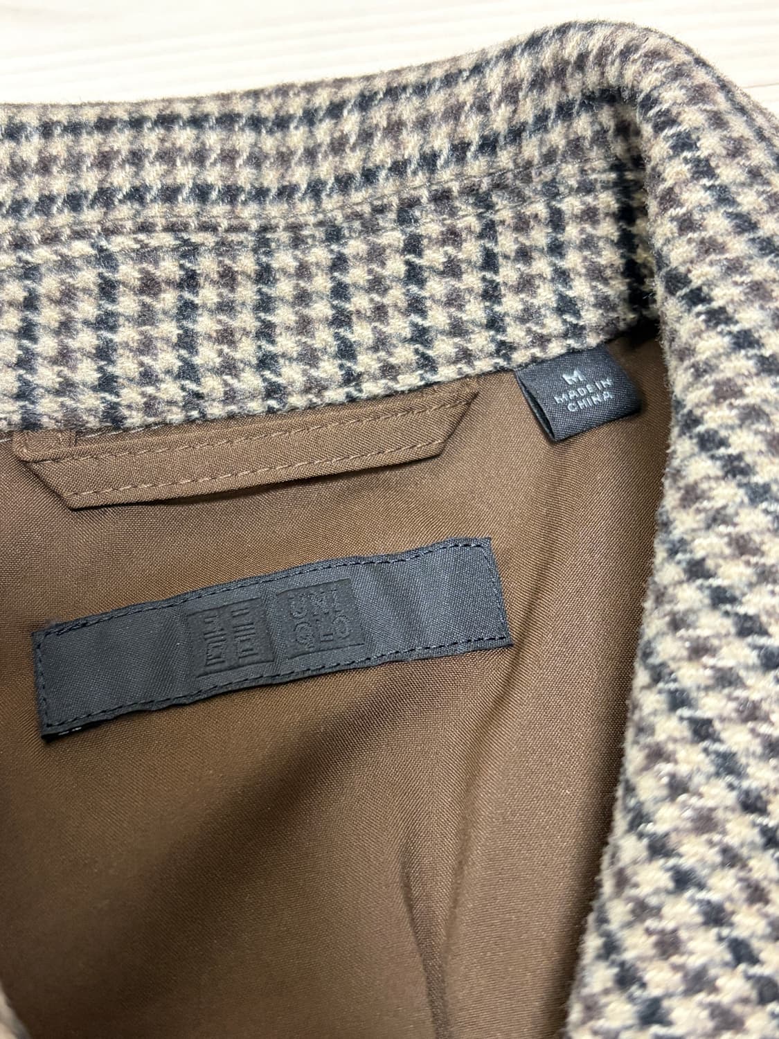 유니클로 싱글칼라 블루종 해링턴 패턴 새상품 상품이미지3