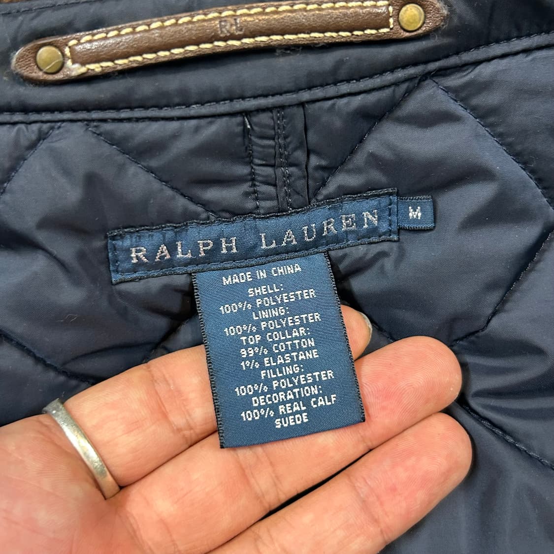 M) 폴로 랄프로렌 우먼 네이비 클래식 퀼팅 자켓 상품이미지8