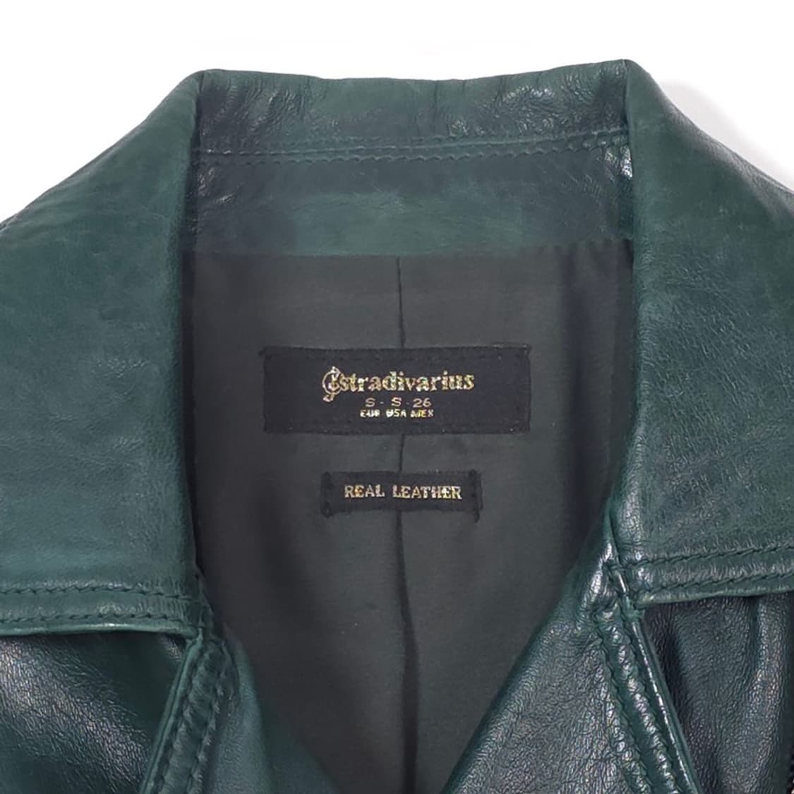 STRADIVARIUS 천연 양가죽 라이더 자켓 S 상품이미지5