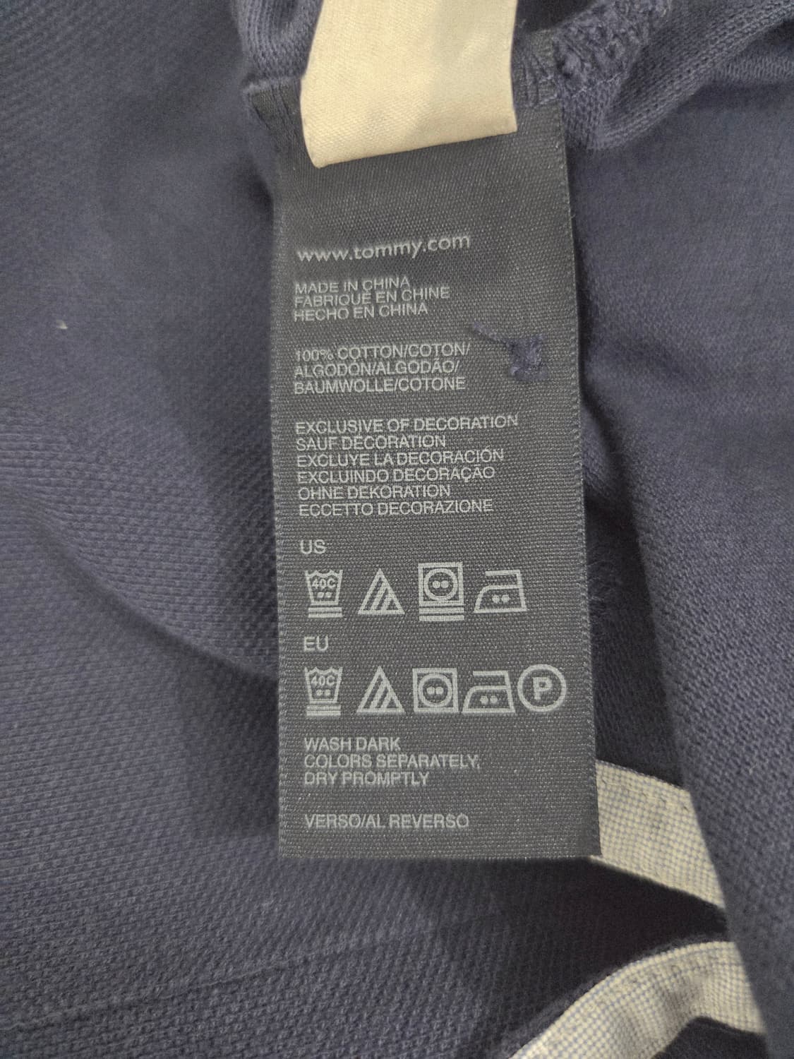 타미힐피거. 남자 커스텀핏 반팔 카라티_M 상품이미지6