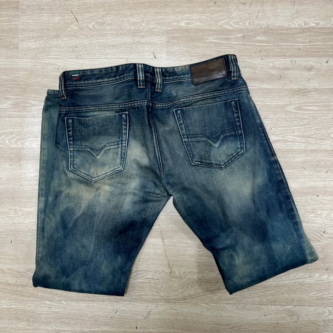 디젤 맨 사파도 빈티지 워싱 레귤러 데님팬츠 청바지[중청] 32 상품이미지4