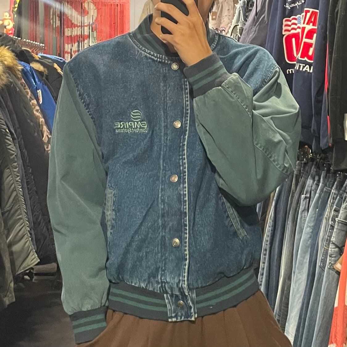 [IM] VTG 데님 바시티 자켓 상품이미지1