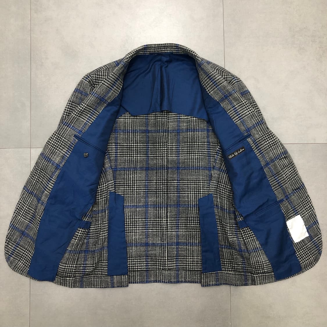 스틸레라티노 이태리 울 실크 글렌체크 트위드 자켓 50 상품이미지3