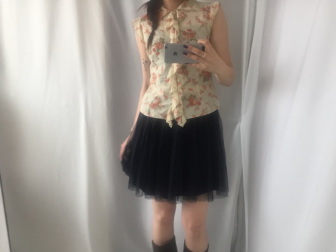 672. trumpet flower sleeveless shirt 상품이미지6
