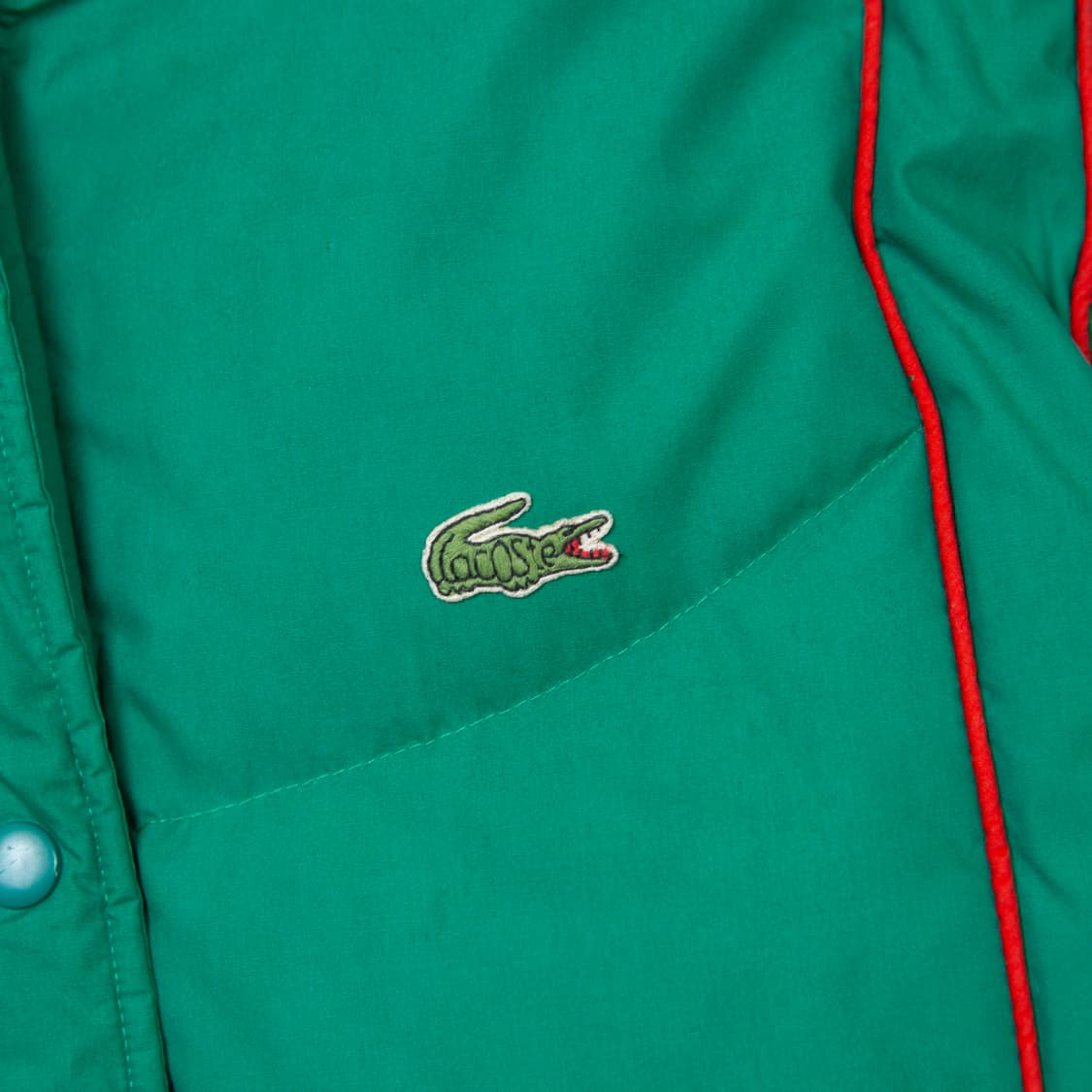 90s 라코스테 오렌지 라인 푸퍼 자켓 그린 상품이미지2