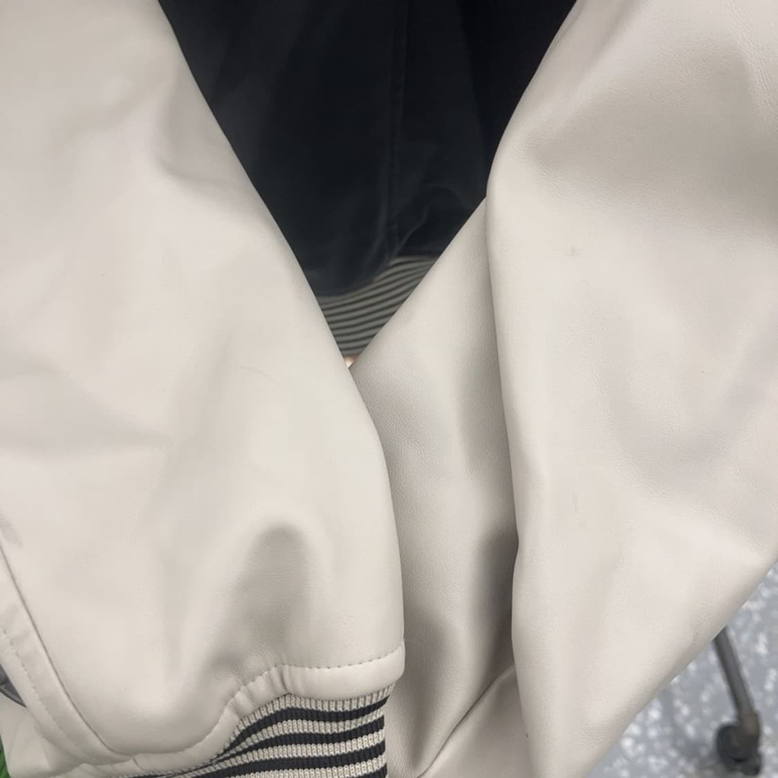 파르티멘토 빈티지 레트로 비건레더 바시티 자켓 M C08682 상품이미지6