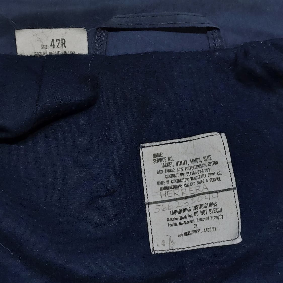 미해군 덱 유틸리티 자켓 80s 42R (100~105) 덱자켓 상품이미지9